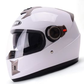 Mustang winter warm locomotive electric car helmet (Color: White)