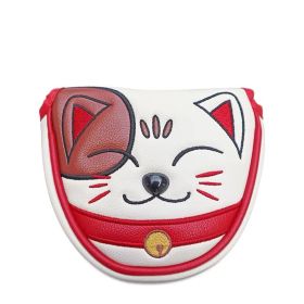 Lucky Cat Golf Wood Club Head Cover (Option: Lucky Cat-Semicircle putter)