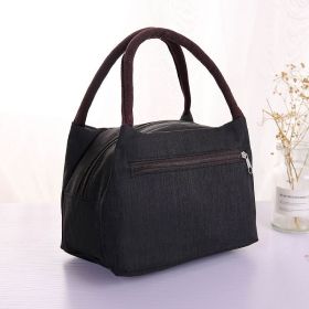 Cosmetic Bag Bag Women's Handbag Oxford Cloth Lunch Box Bag Lunch Bag Mummy Bag For Work Shopping Small Cloth Bag (Option: Cowboy Black)