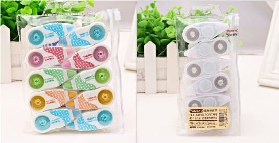 Mini Correction Tape Large Capacity Portable Correction Tape (Option: 6PCs Transparent 10pcs color)