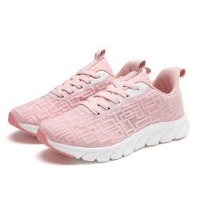 Women Girls 35-41 Casual Sneaker Breathable Mesh Summer Light Cozy Outdoor Running Sport Shoes Fitness Spring Autumn Comfortable (Color: Pink, size: 38)