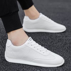 White Leather Sneakers Men Women Boys Girls Sport Vulcanized Casual Shoes Comforthable Spring Fashion School Student Tennis Sale (Color: Mesh white, size: 38)