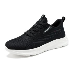 High Quality Men Women Casual Shoes Mesh Fly Weaving Breathable Light Sneaker Any Age Sport Outdoor Walking Spring Summer Autumn (Color: Women black, size: 37)