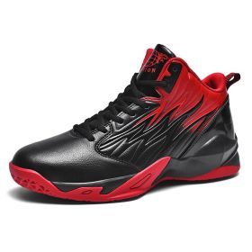 Basketball Shoes Breathable Cushioning Anti-Slip Wear-Resistant Sneakers Gym Training Sports Basketball Sneakers Women (Color: Red, size: 40)