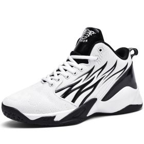 Basketball Shoes Breathable Cushioning Anti-Slip Wear-Resistant Sneakers Gym Training Sports Basketball Sneakers Women (Color: White, size: 38)