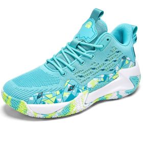 Men's basketball shoes couple breathable outdoor sports shoes women's basketball shoes summer 47 yards 48 yards (Color: green, size: 48.6666666666667)