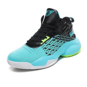 Men's New Casual Sports Shoes Basketball Shoes Summer Sports Shoes Boys Air Cushion Shoes Breathable Basketball Shoes (Color: Moonlight, size: 44)