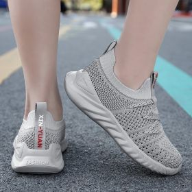 Children Mesh Casual SportShoes Girls Lace-up Flat Sneakers Banner Footwear Boys Summer Lightweight Breathable Non-slip Trainers (Color: Gray, size: 32)