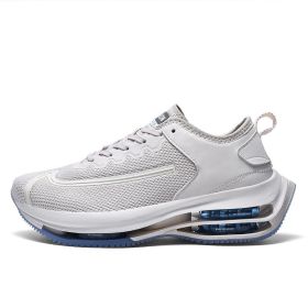 New Air Running Shoes Man Brand Cushion Jogging Shoes Athletic Training Sport Sneakers Men's Lightweight Walking Shoes Mesh Shoe (Color: white 1906, size: 46)