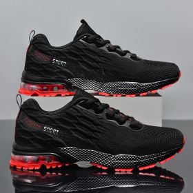 Cushioning Jogging Shoes Men's Running Marathon Shoes Athletics Training Sneakers Breathable Spring Sport Walking Shoes for Men (Color: black red 5022, size: 42)