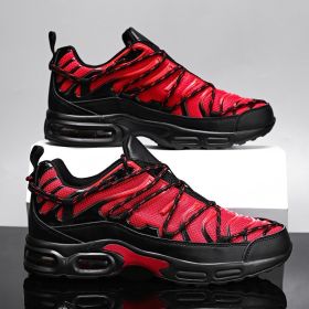 Men Running Shoes Breathable Outdoor Sports Light Sneakers for Male Comfortable Athletic Cushion Tenis Training Footwear Hombre (Color: red 106, size: 40)