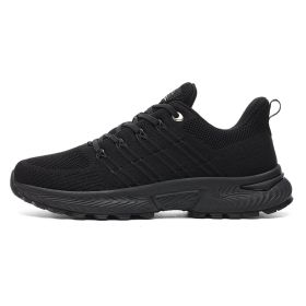 Men Sports Sneakers Trainers Running Shoes Man Walking Outdoor Racing Shoes Breathable Mesh Shoes Light Jogging Couple Sneakers (Color: Black, size: 44)