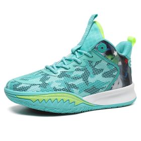 Kids Boys Basketball Shoes High Quality Soft Sole Wearable Sports Shoes for Children Casual Shoes Outdoor Boy Trainer Basket (Color: light green, size: 36)