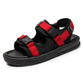 Men's Sandals Gladiators Casual Roman Shoes Outside Breathable Mens Sandals Light Sport Sandals Sandalias HombrePlus Size 46 (Color: Red, size: 10)