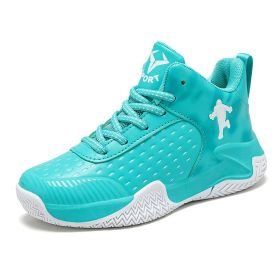 Sneakers Boys Basketball Kids Shoes for Boy High To Help Shockproof Children Sport Shoes Boys Non-slip Basketball Shoes 2021 (Color: Moonlight, size: 40)