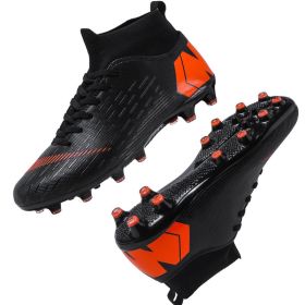 Men Soccer Shoes Adult Kids TF/FG High Ankle Football Boots Grass Training Sport Cleats Footwear Classic Trend Men Sneaker 35-47 (Color: see chart, size: 41)