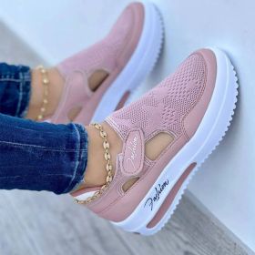 Red Sneakers Women Shoes Woman Tennis Shoes Canvas Shoe Female Casual Shoes Ladies Sport Shoes Platform Sneaker Hollow Out Shoes (Color: Pink, size: 40)