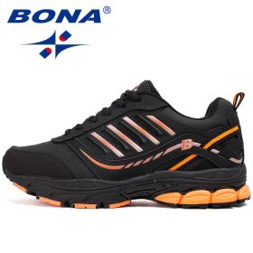 BONA New Hot Style Women Running Shoes Outdoor Activities Sport Shoes Lace Up Popular Sneakers Comfortable Athletic Shoes Ladies (Color: Pink Black, size: 7.5)