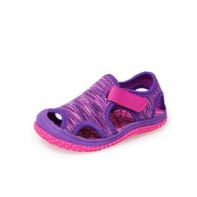 New Summer Children Beach Boys Sandals Kids Shoes Closed Toe Baby Sport Sandals for Girls Eu Size 21-32 (Color: Purple, size: 31-insole 20cm)