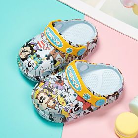 Summer baby shoes sandals boys girls beach shoes breathable soft fashion sports shoes high quality Cartoon kids shoes (Color: 8026blue, size: 180)