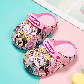 Summer baby shoes sandals boys girls beach shoes breathable soft fashion sports shoes high quality Cartoon kids shoes (Color: 8026pink, size: 170)