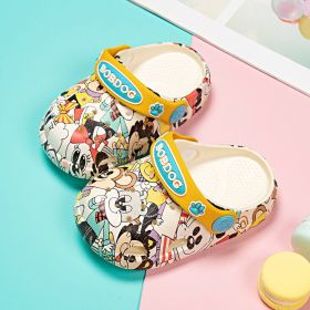 Summer baby shoes sandals boys girls beach shoes breathable soft fashion sports shoes high quality Cartoon kids shoes (Color: 8026beige, size: 29)