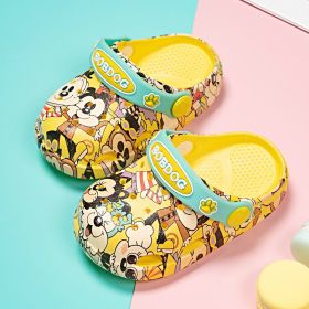 Summer baby shoes sandals boys girls beach shoes breathable soft fashion sports shoes high quality Cartoon kids shoes (Color: 8026yellow, size: 27)