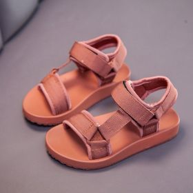 Kids Sandals for girls boys Fashion Summer Toddler Baby Beach Shoes Flat Infant Children Sport Shoes Sneakers Girl Boy Sandals (Color: brown, size: 25-insole 16.1cm)