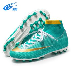 2021New AG/TF Professional Soccer Shoes Men Football Boots Outdoor Sneakers Children Football Training Competition Sports Shoes (Color: see chart, size: 41)