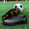 Men Soccer Shoes Unisex Football Shoes Cleats Ankle Football Boots Students Training Sneakers Kids Outdoor Sports Shoes