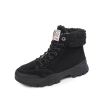 Ladies Snow Boots Plush Warm Fur Casual Martin Boots Shoes Sports Shoes Ankle Boots Thick-soled Lace-up Short-tube Winter Shoes