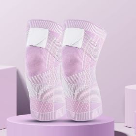 Fashion Personality Sports Knee Pads Strap Nylon (Color: Pink pair, size: S)