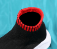 Spring and autumn new children's thick soled knitted vamp flying woven high top socks shoes breathable comfortable light outdoor leisure sports shoes