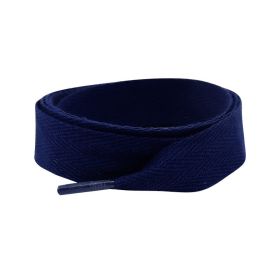 Weiou manufacturer's 120cm long silk laces herringbone laces are suitable for sports shoes and canvas shoes laces (Color: #1581 navy, Length: 120CM)