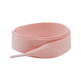 Weiou manufacturer's 120cm long silk laces herringbone laces are suitable for sports shoes and canvas shoes laces (Color: #1589 Light pink, Length: 120CM)