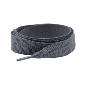 Weiou manufacturer's 120cm long silk laces herringbone laces are suitable for sports shoes and canvas shoes laces (Color: #1582 Dark gray, Length: 120CM)