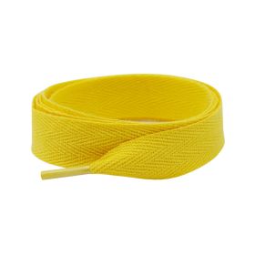 Weiou manufacturer's 120cm long silk laces herringbone laces are suitable for sports shoes and canvas shoes laces (Color: #1583 Yellow, Length: 120CM)