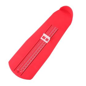 Adults Foot Measure Gauge Shoes Size Foot Measuring Device Helper Measuring Ruler Tool Shoes Fittings Gauge for Kids Adult (Ships From: China, Color: Red)