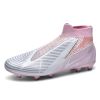 Men's and women's new football shoes youth students AG spikes high tops breathable lawn professional training shoes