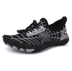 New children's fitness sports shoes outdoor beach swimming shoes upstream stream shoes (Color: Black/White, size: 37)