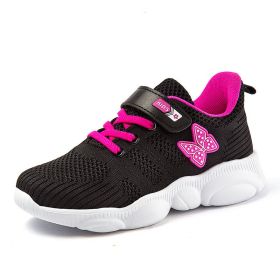 Kids Sneakers Comfortable Soft Girls Sports Shoes Breathable Baby Shoes Running Shoes For Children Outdoor Walking Footwear (Color: black sport shoes, size: 2.5)