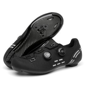 MTB Cycling Shoes Carbon Men Sports Route Cleats Road Bike Boots Racing Speed Sneaker Women Flat Spd Mountain Bicycle Shoes (Color: black road, size: 40)