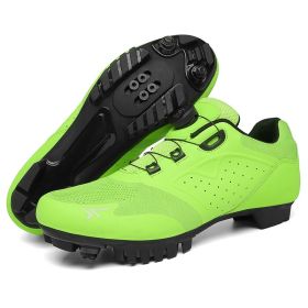 Men Sapatilha Ciclismo Mtb Cycling Shoes Sport Cleats Road Bike Boots Women Flat Speed Sneaker Racing Bicycle Shoes Mountain Spd (Color: green mtb, size: 38)