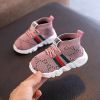 Baby Sneakers Infant Shoes Fashion Children's Flat Shoes Baby Kids Girls Shoes Stretch Breathable Mesh Sports Running Shoes