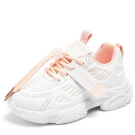 Children Casual Walking Sneakers Baby Running Shoes Boys Spring Fashion Mesh Kid Breathable Comfort Girls Sport Shoes Outdoor (Color: Pink, size: 27 (Insole 17.5CM))