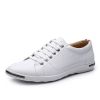 Little White Shoes Spring and Autumn Male Korean Wild Leather Casual Students Sports Shoes Flat Bottom Sneakers Large Size 38-48