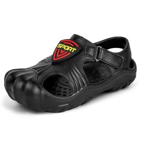 Kids Summer Sandals 2022 New Boys Beach Shoes Outdoor Sport Toddler Girl Slippers Breathable Children Flat Sandal Size 28-39 (Color: Black, size: 30)