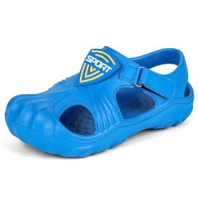 Kids Summer Sandals 2022 New Boys Beach Shoes Outdoor Sport Toddler Girl Slippers Breathable Children Flat Sandal Size 28-39 (Color: Blue, size: 38)