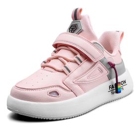 Kids Sneakers Children's Tennis Shoes For Girls Row Running Children Footwear Shoes For Boys Children Sports Shoes Girl (Color: Pink, size: 27)