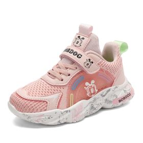 2022 Kid Running Sneakers Girls Autumn Children Sport Shoes Tenis Infantil Boy Basket Footwear Lightweight Breathable Girl (Color: Pink, size: 37)